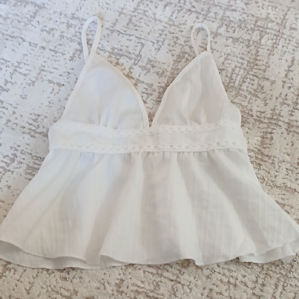 White Spaghetti Strap Flowy Top Spaghetti Strap Blouse Tank
